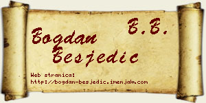 Bogdan Besjedić vizit kartica
